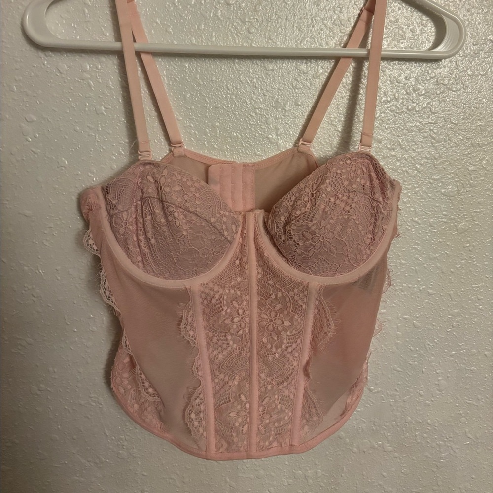 Faded Rose light pink corset top (Size M)